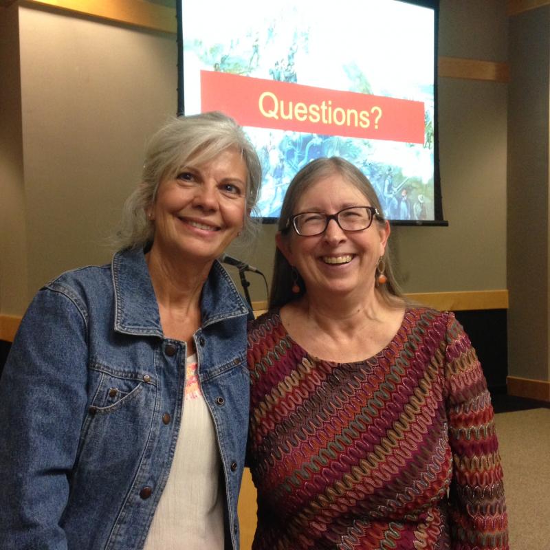 Greensboro Library (Apr 2016) -- Attendee Betty Van & You Know Who!